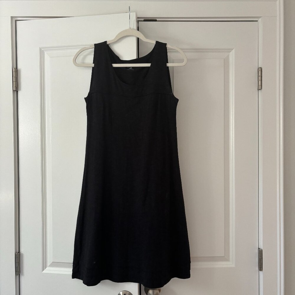 Horny Toad Pullover Oolong Sleeveless Tank Dress Scoop Neck Black Women's Medium